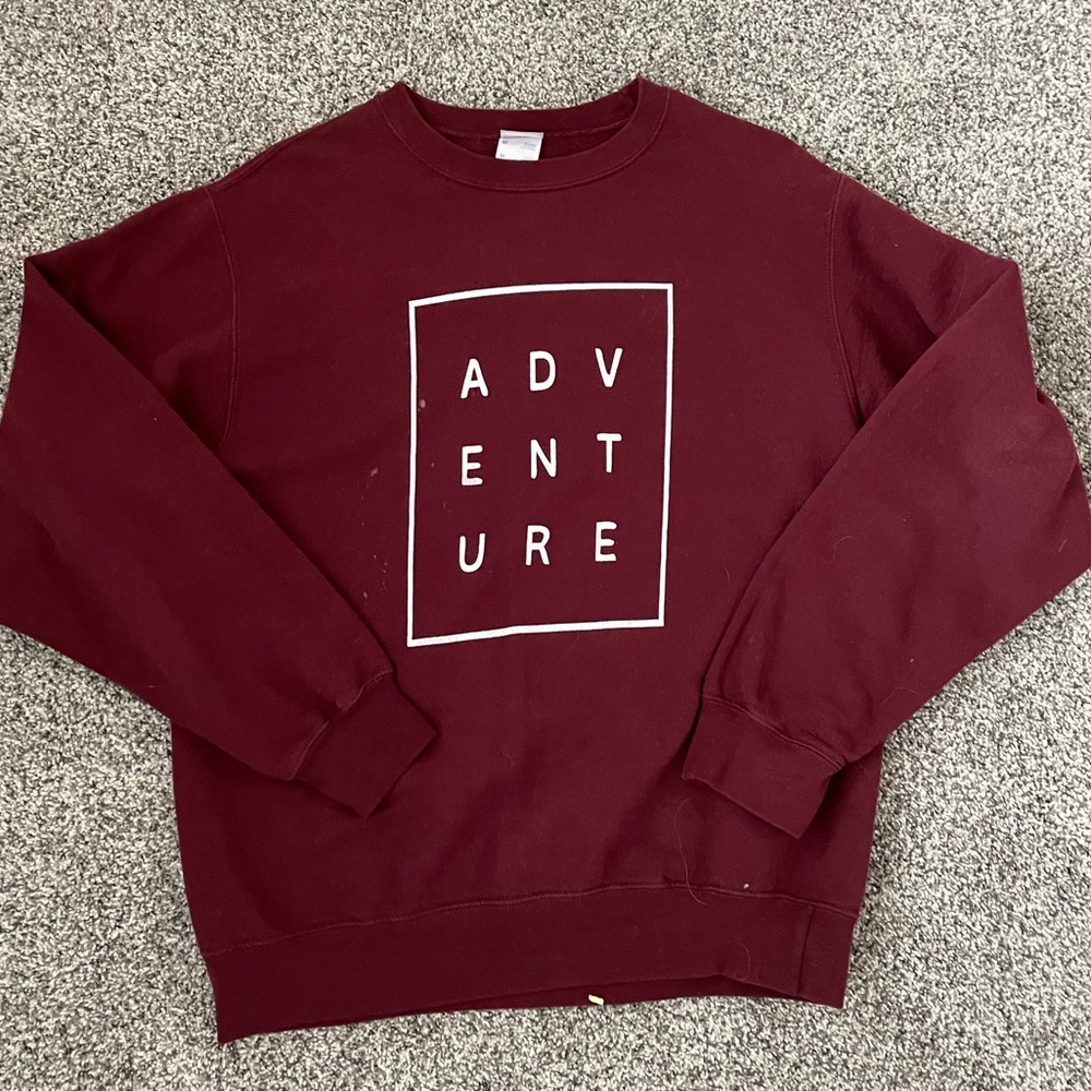 Maroon adventure sweatshirt